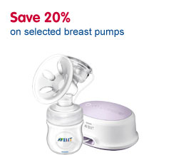 Online only - Save 20% on selected breast pumps 